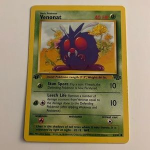 Venonat First Edition Pokemon Card